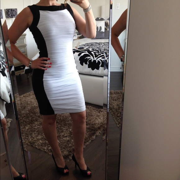 Black and White Calvin Klein Dress - Picture 1 of 4